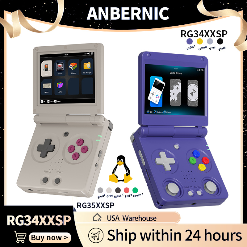 Retro Gaming La - Anbernic RG34XXSP RG35XXSP Konsol Game Genggam