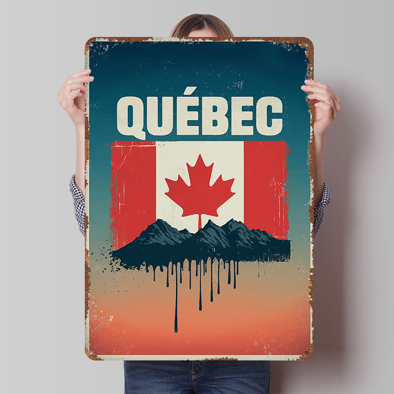 Retro Gaming Quebec - Poster Cetak Perjalanan Quebec Seni Dinding