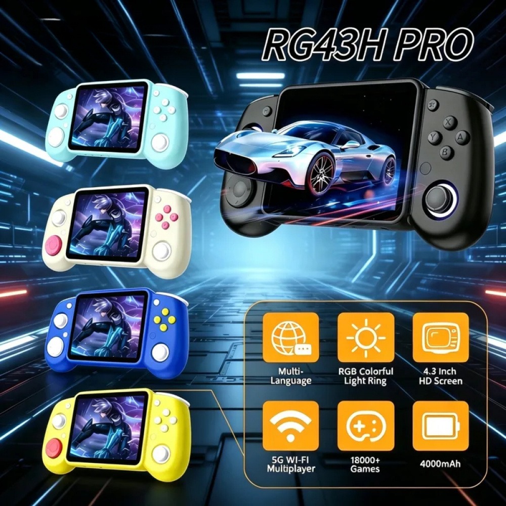 Console Retro Gaming Portable - Konsol Game Genggam Retro Portabel RG43H