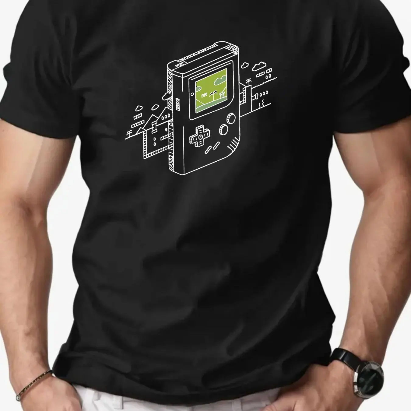 Retro Gaming Design - Kaos Kasual Grafis Retro Gaming Pria,