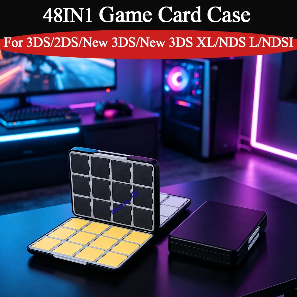 Game Boy Cartridge Holder - 2026 Baru untuk 3DS 48IN1 Kotak