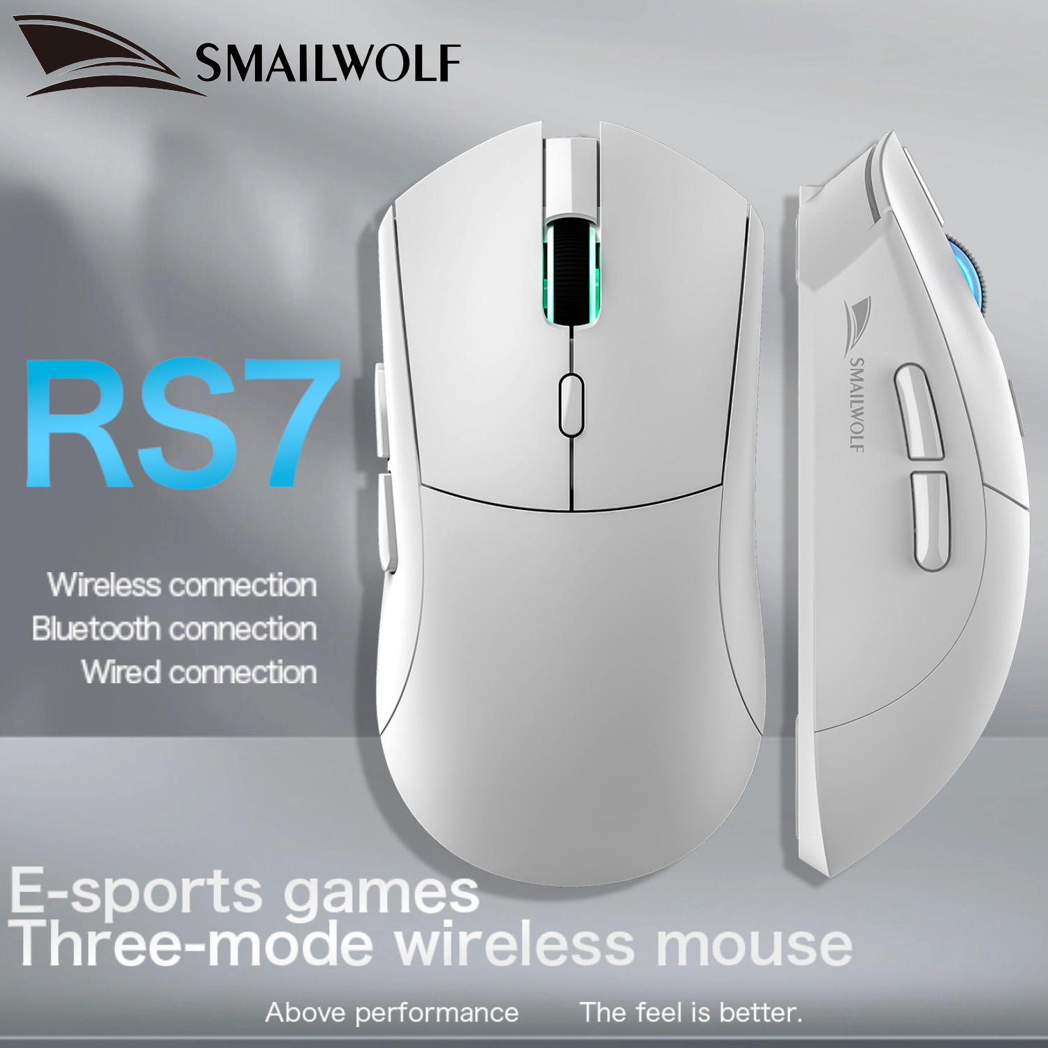 Logitech Mouse G203 - SMAILWOLF RS7 Mouse Gaming Nirkabel Bluetooth