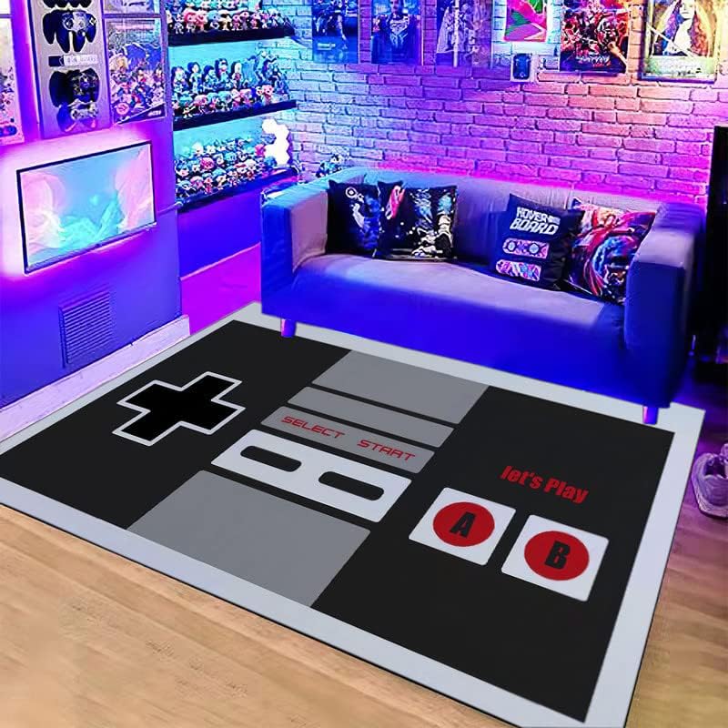 Retro Gaming Quotes - Karpet Bertema Pengontrol NES Vintage, Alas