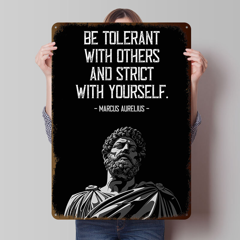Retro Gaming Quotes - Poster Logam Kutipan Marcus Aurelius Seni