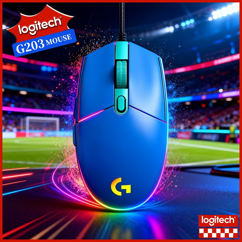 Logitech Mouse G203 - Logitech G203 Mouse Gaming Berkabel dengan
