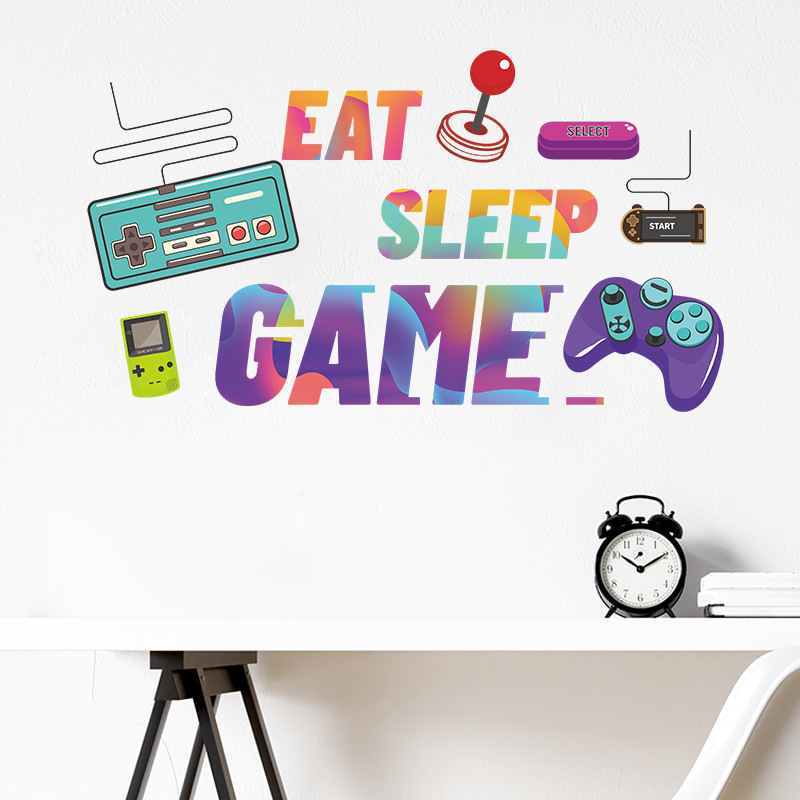 Retro Gaming Quotes - Stiker Dinding 