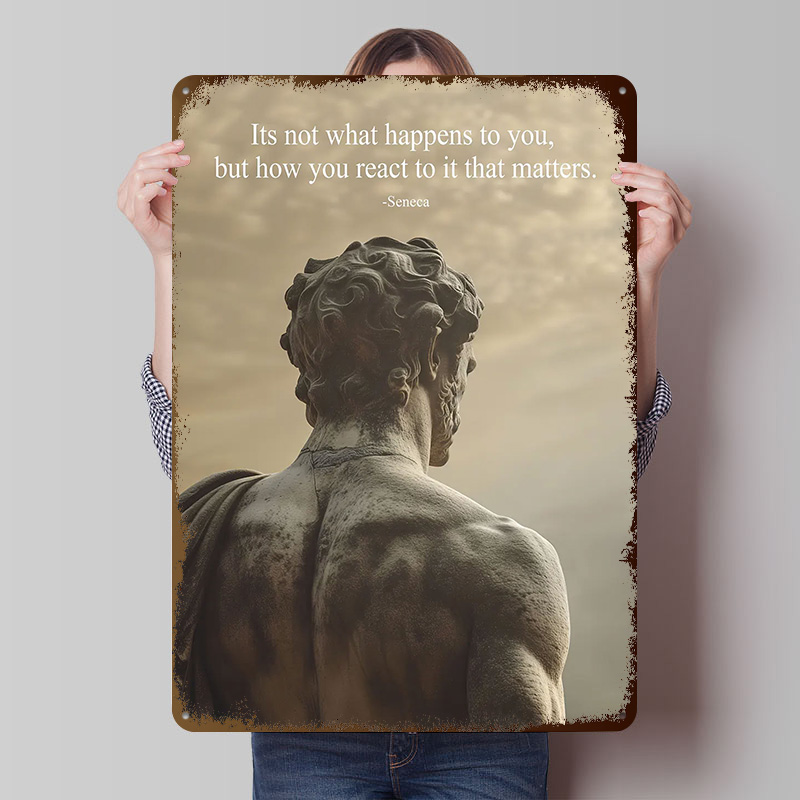 Retro Gaming Quotes - Poster Seneca Stoic Quote dari Plat