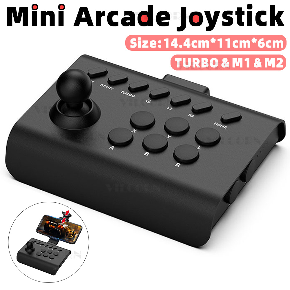 Arcade Stick Joystick - Joystick Gaming nirkabel, untuk PC/Android/ios/Switch/PS3/PS4 Fighting