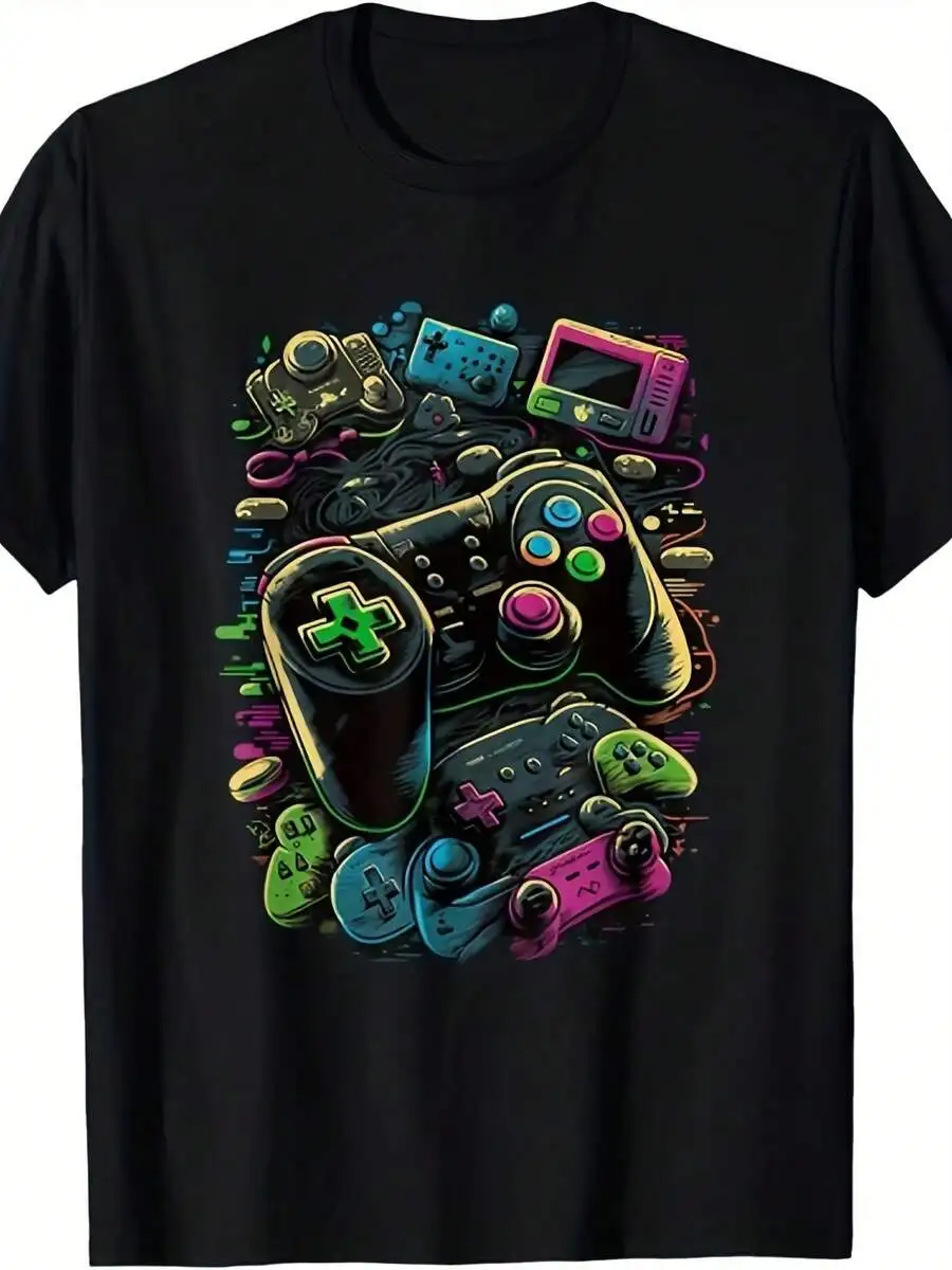 Retro Gaming Icons - Kaos Pria & Unisex dengan Desain