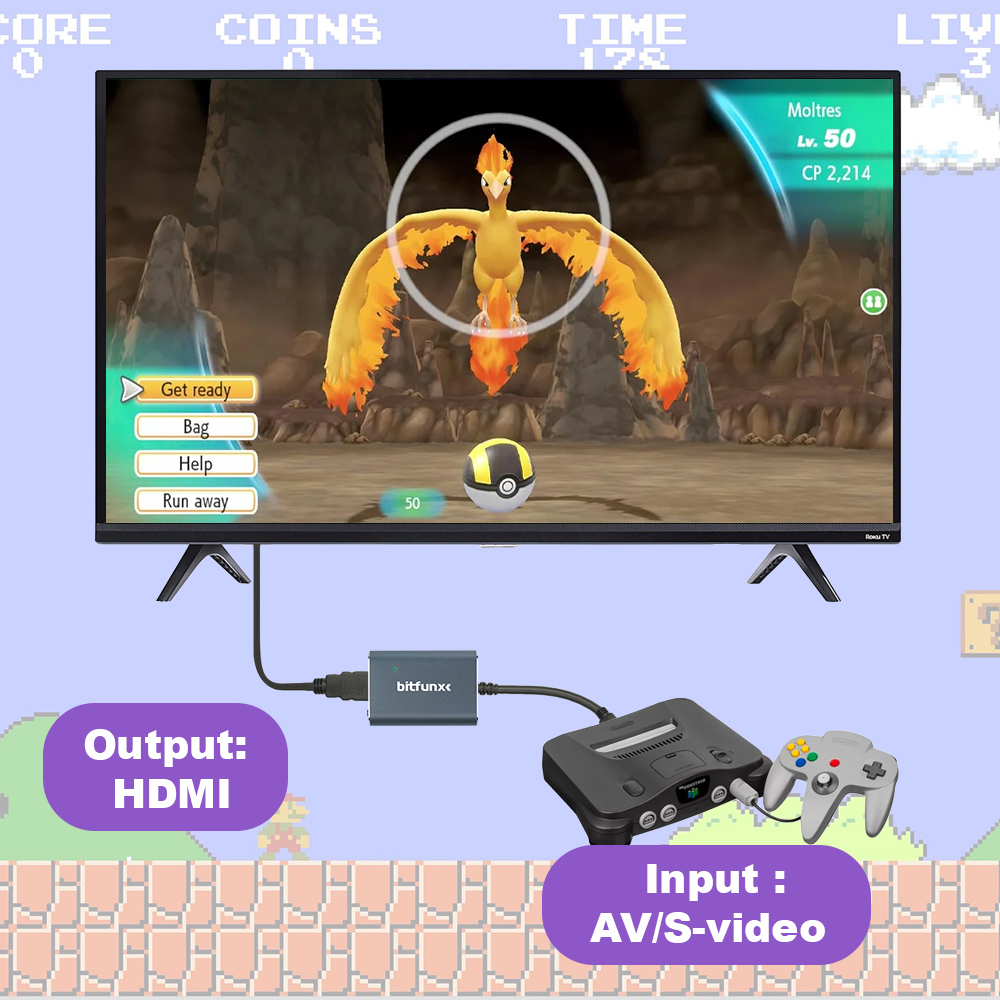 Bitfunx 720P Svideo / AV Ke Ad - Retro Gaming Design ulasan dan harga