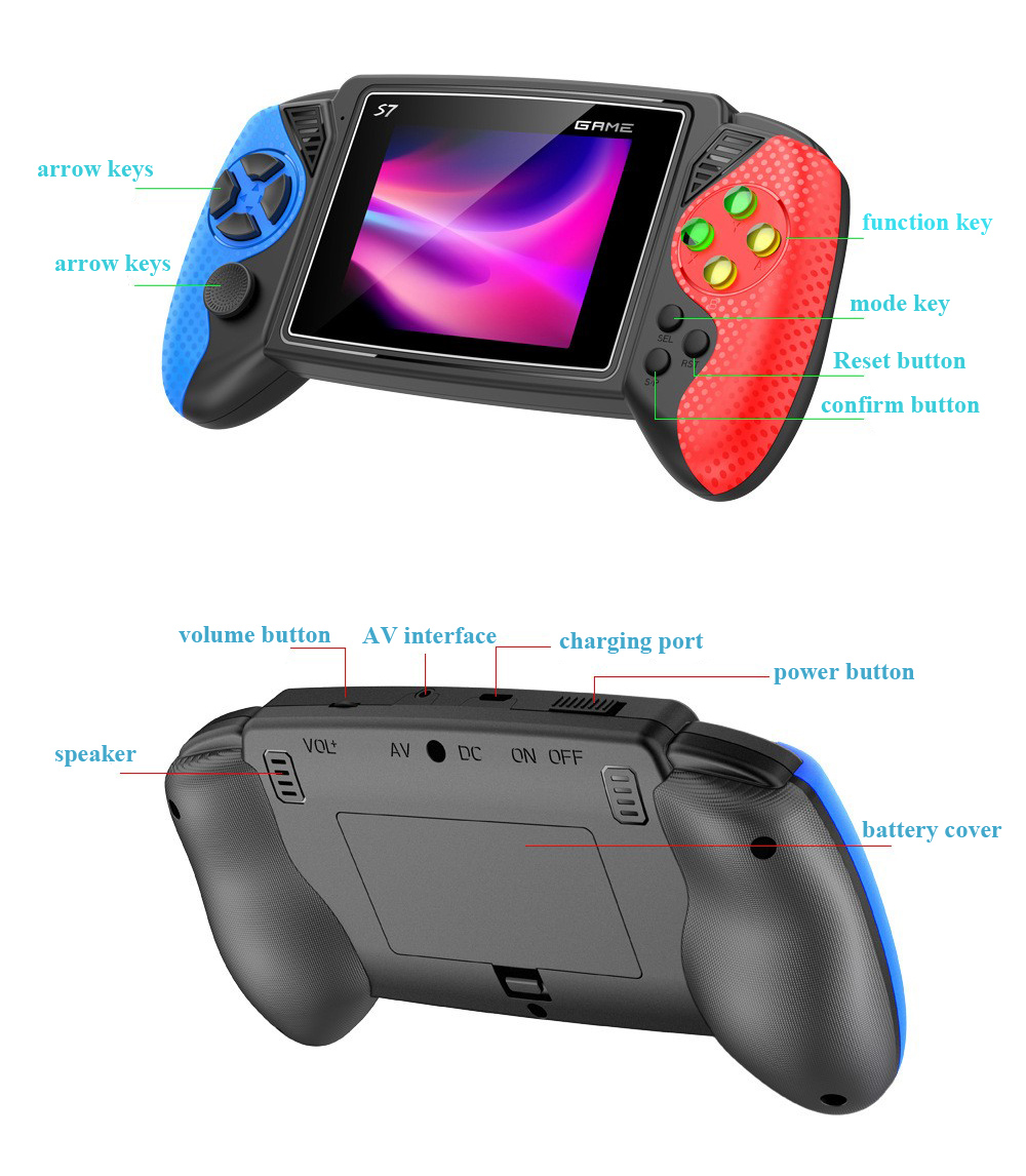 Konsol Game Genggam Retro S7 L - Retro Gaming Handheld Console ulasan dan harga