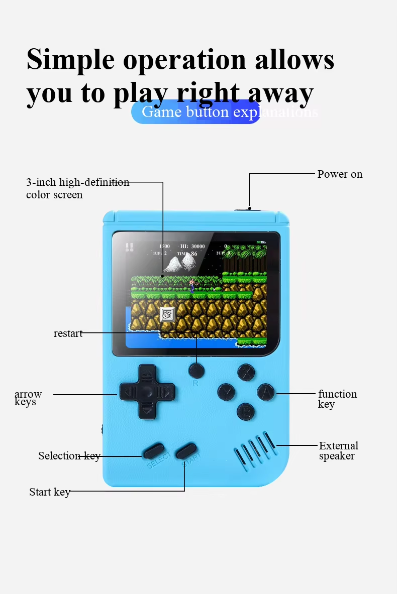 400 Dalam 1 Permainan MINI Kon - Retro Gaming Design ulasan dan harga