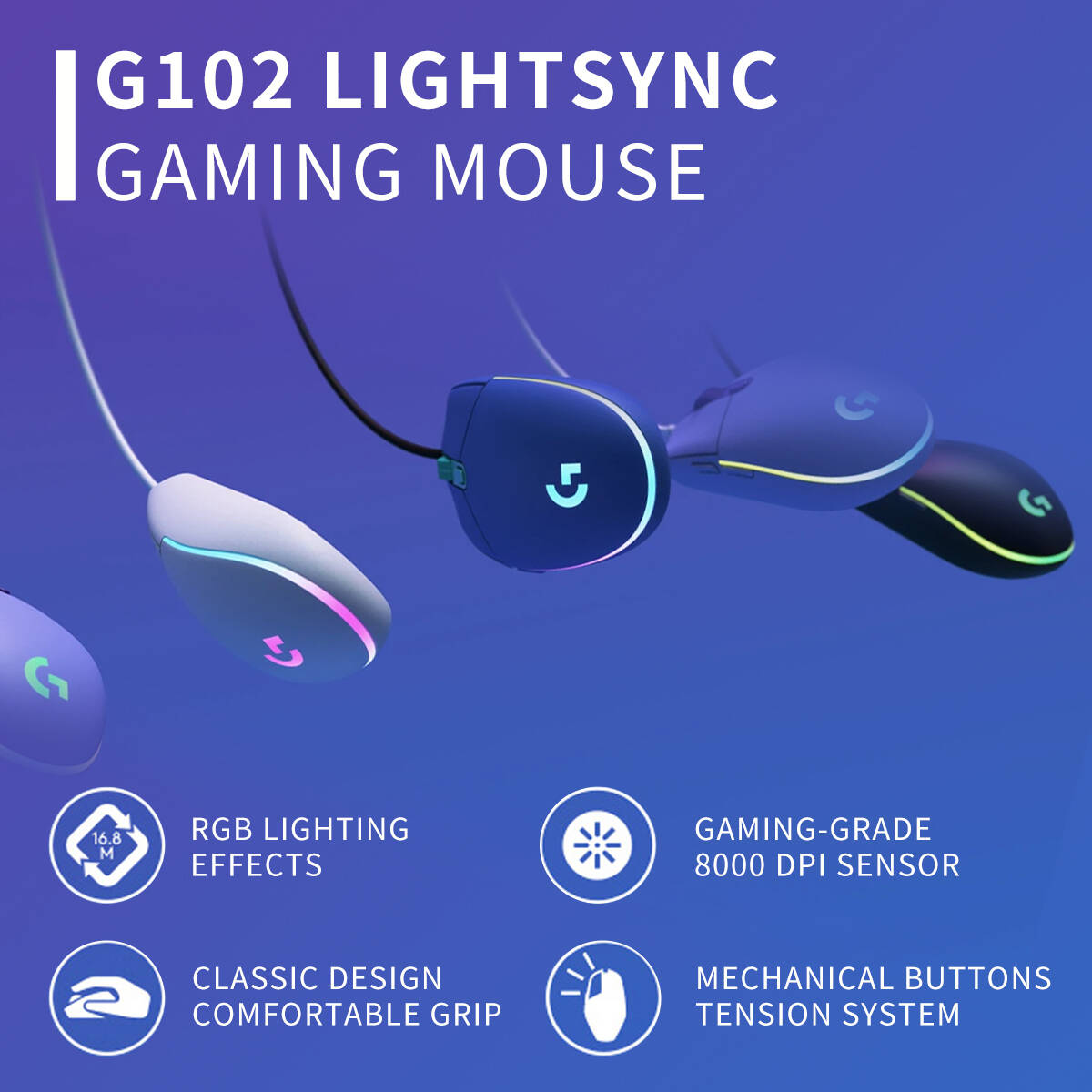 G102 Logitech G203 Gaming Mous - Logitech Mouse G203 ulasan dan harga