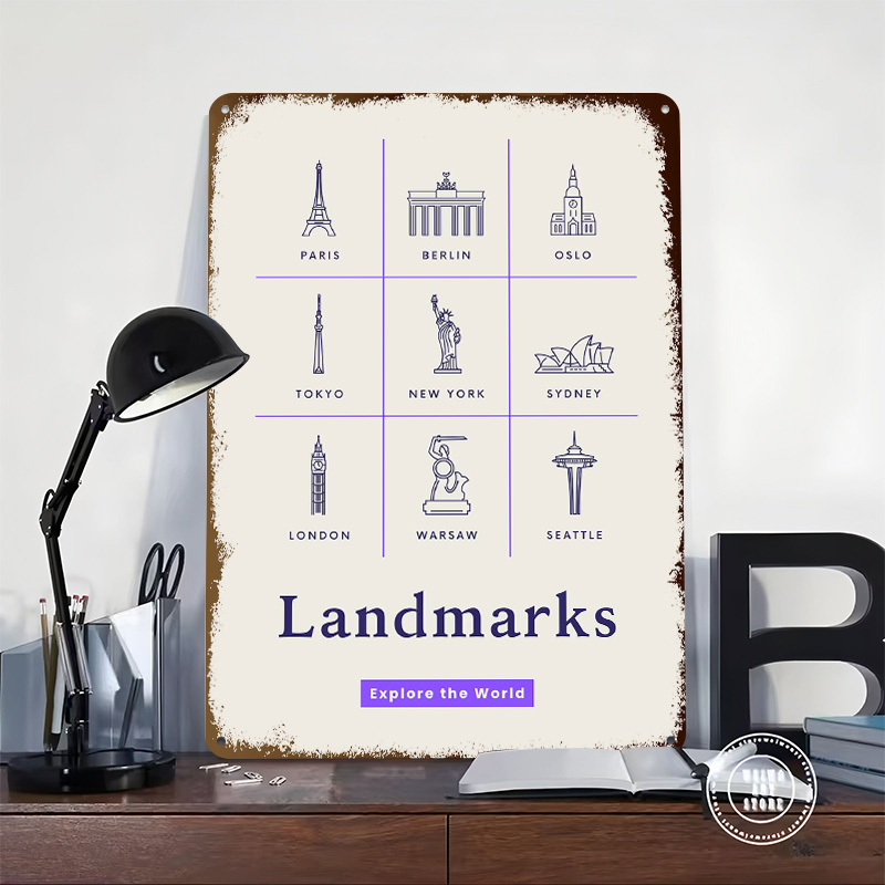 Poster Timah Ikon Landmark Dun - Retro Gaming Icons ulasan dan harga