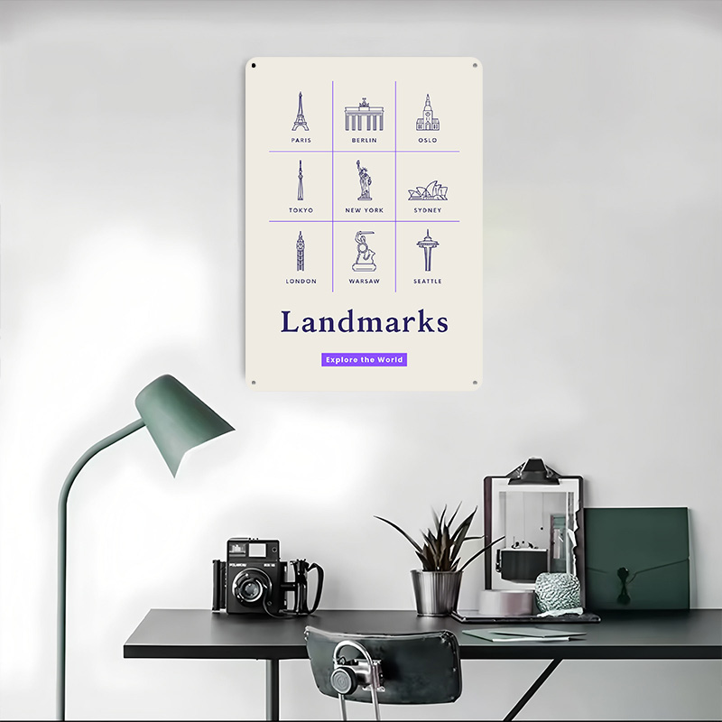 Poster Timah Ikon Landmark Dun - Retro Gaming Icons ulasan dan harga