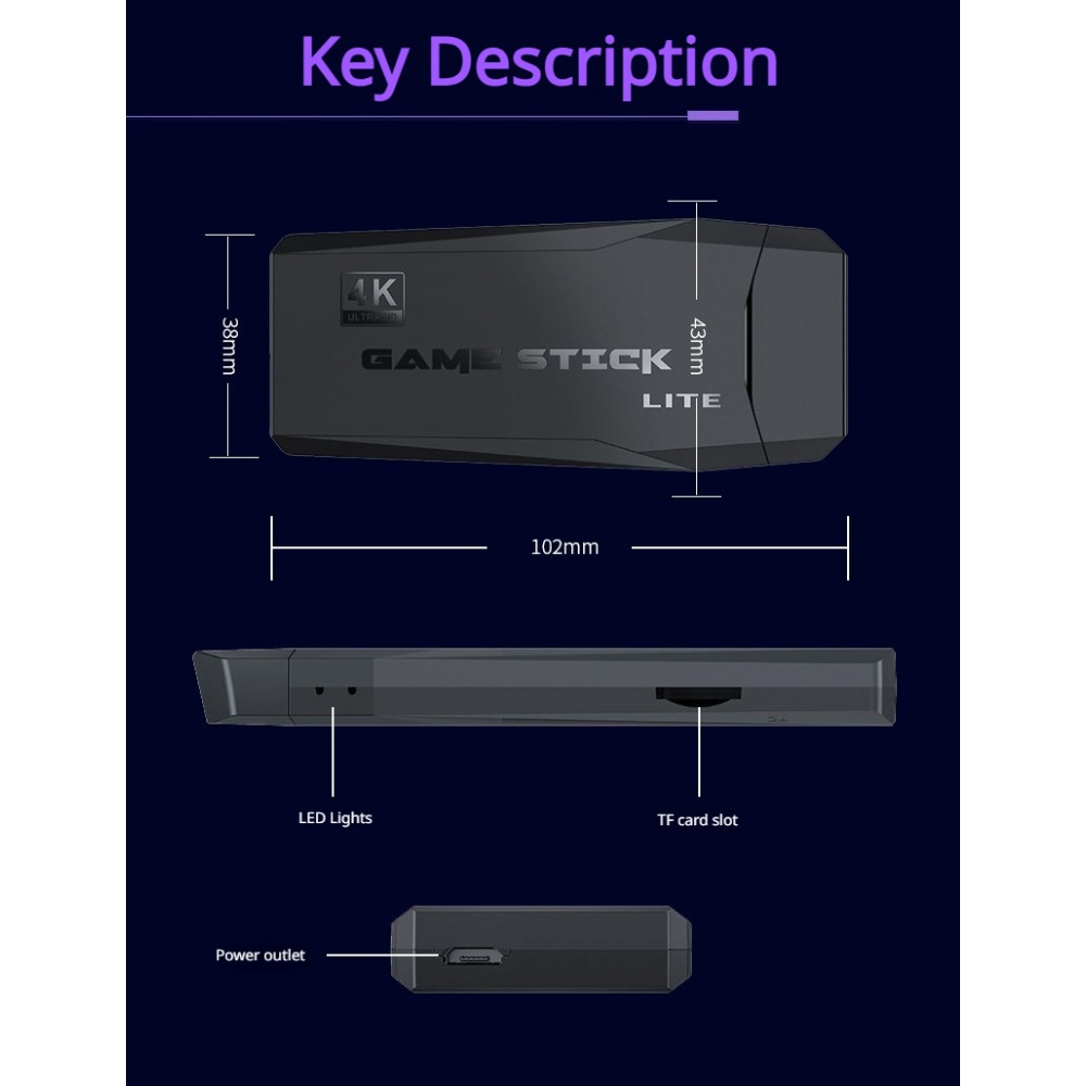 Konsol Game Stick Retro 4K Por - Retro Gaming La ulasan dan harga
