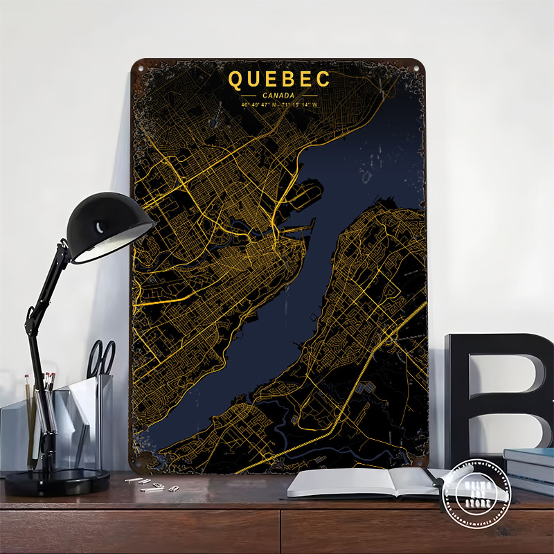 Poster Peta Emas Quebec, Papan - Retro Gaming Quebec ulasan dan harga