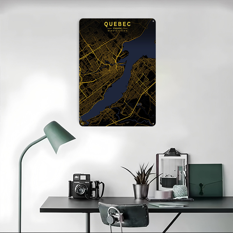 Poster Peta Emas Quebec, Papan - Retro Gaming Quebec ulasan dan harga