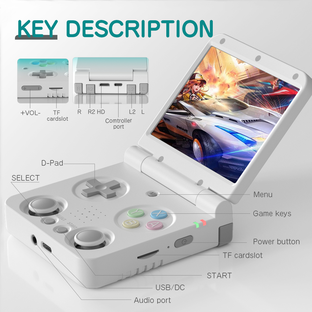 MIYOO FLIP V2 Pemutar Game Gen - Retro Gaming Os Linux ulasan dan harga