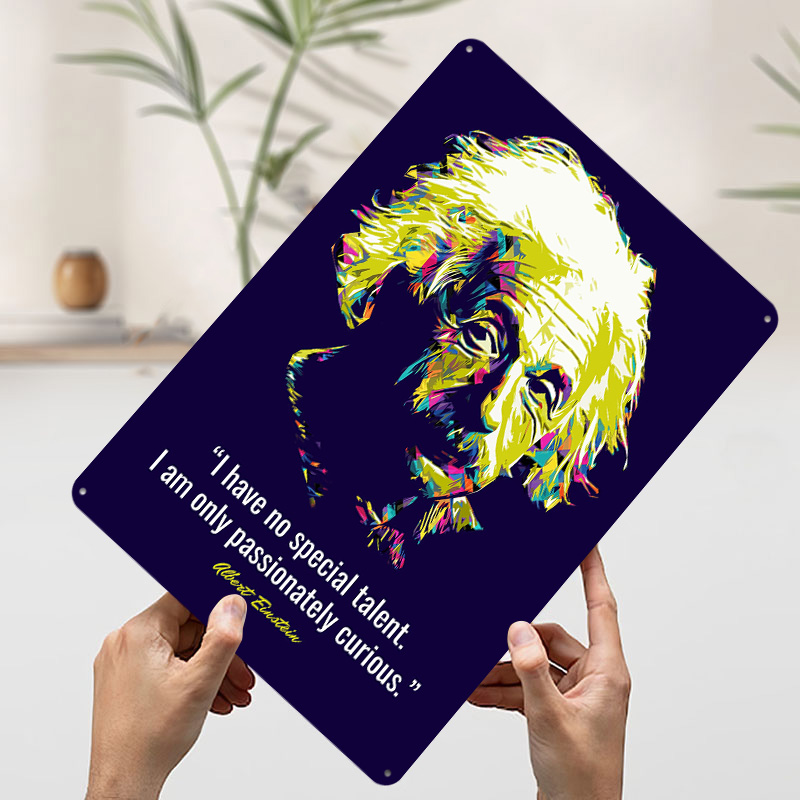 Poster Logam Albert Einstein,  - Retro Gaming Quotes ulasan dan harga