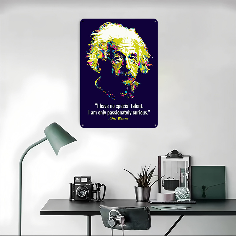 Poster Logam Albert Einstein,  - Retro Gaming Quotes ulasan dan harga