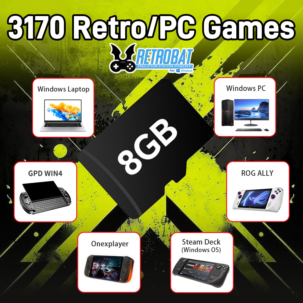 Kartu TF Game 8GB dengan 3170  - Retro Gaming Mini Pc ulasan dan harga