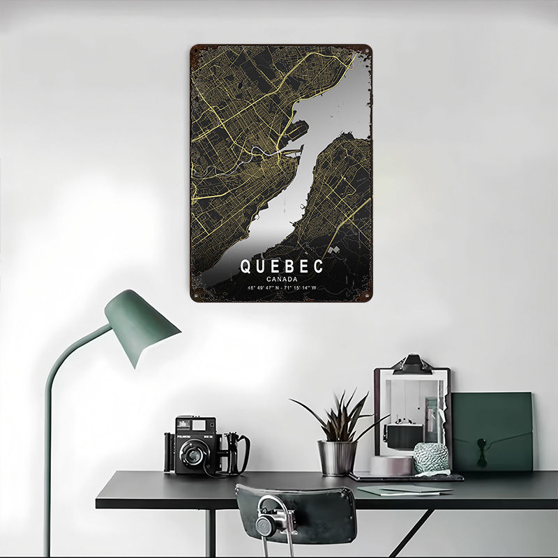 Poster Cetak Peta Kota Perak Q - Retro Gaming Quebec ulasan dan harga