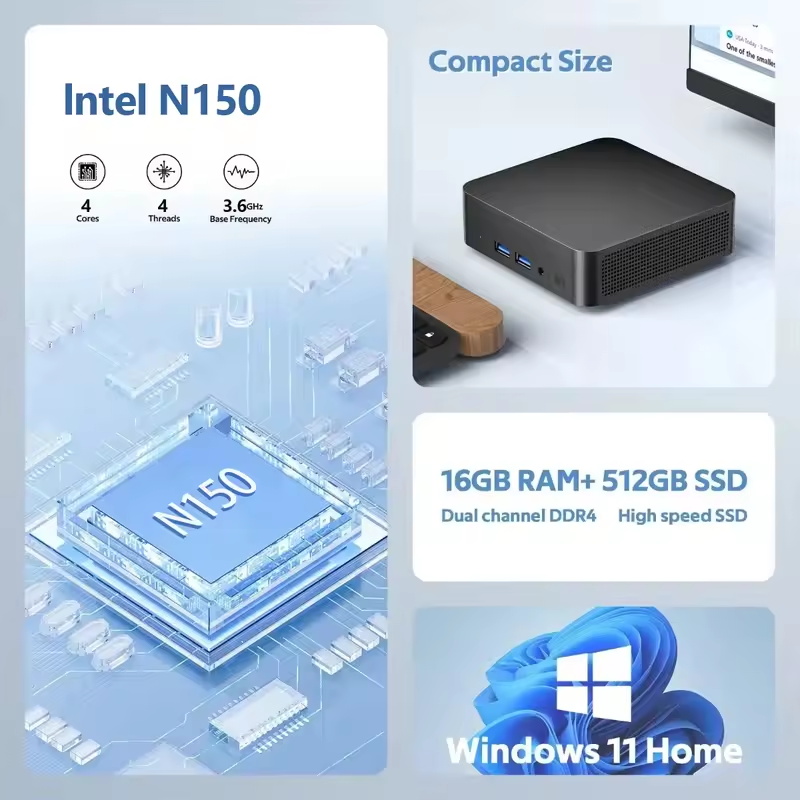 2026 Intel N150 Mini PC Komput - Retro Gaming Mini Pc ulasan dan harga